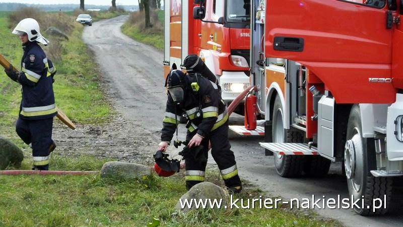 Pożar stropu w budynku jednorodzinnym w Chobielinie