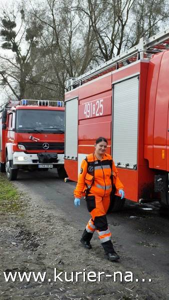 Pożar stropu w budynku jednorodzinnym w Chobielinie