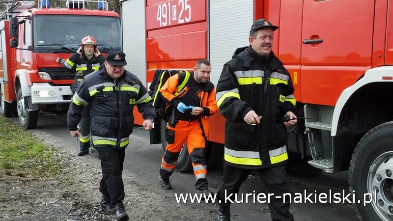 Pożar stropu w budynku jednorodzinnym w Chobielinie