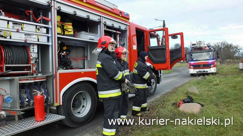 Pożar stropu w budynku jednorodzinnym w Chobielinie
