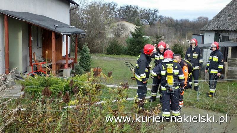 Pożar stropu w budynku jednorodzinnym w Chobielinie