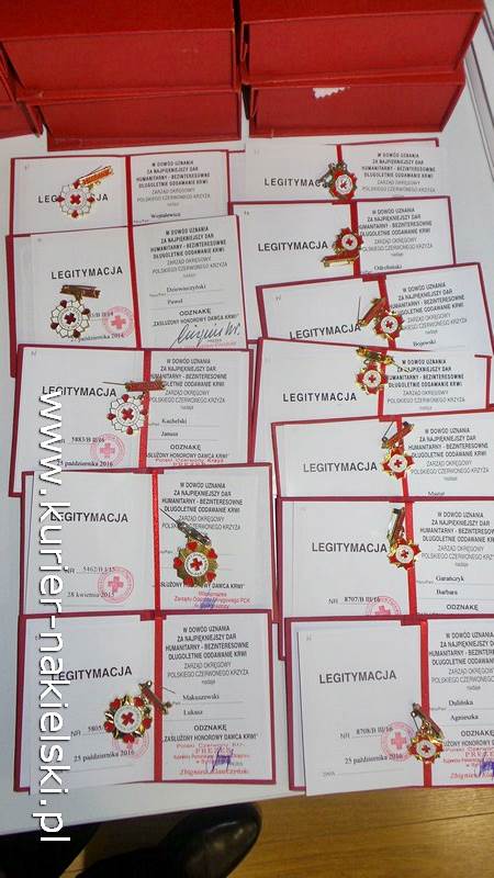 Odznaczenia i wyróżnienia dla krwiodawców