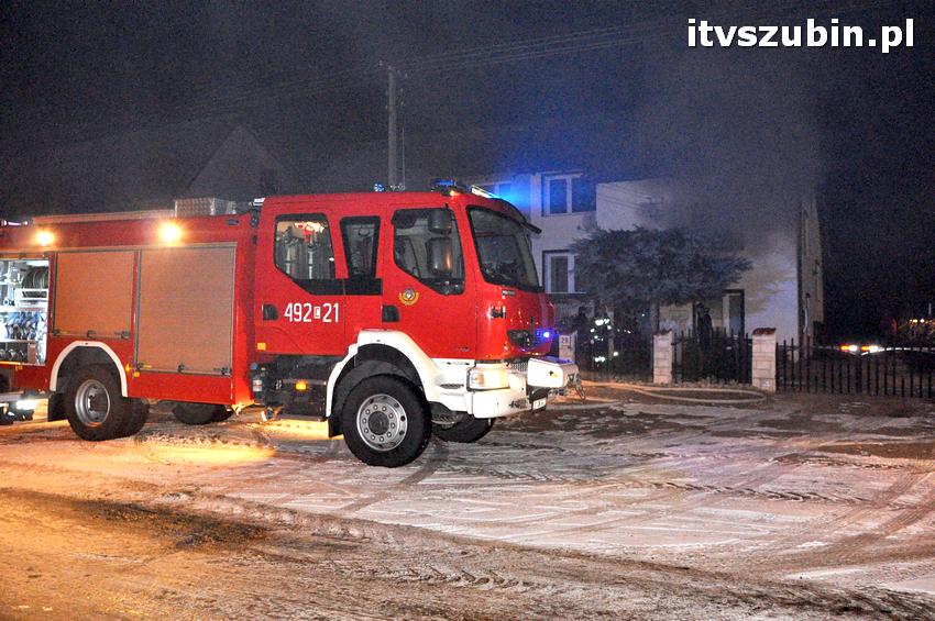 Pożar domu w Szubinie