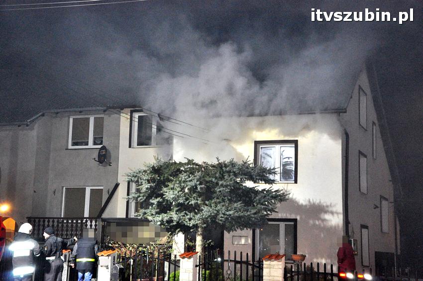 Pożar domu w Szubinie