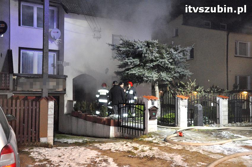 Pożar domu w Szubinie
