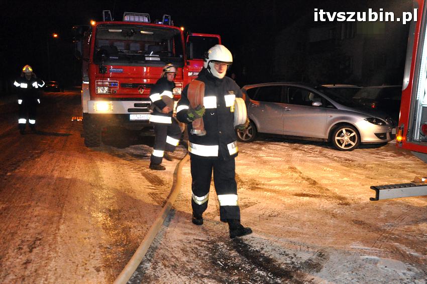 Pożar domu w Szubinie