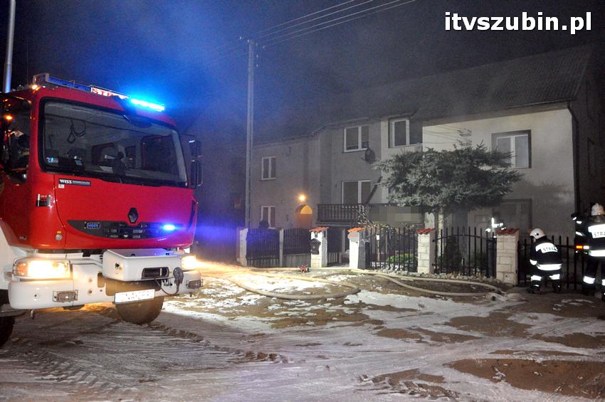 Pożar domu w Szubinie