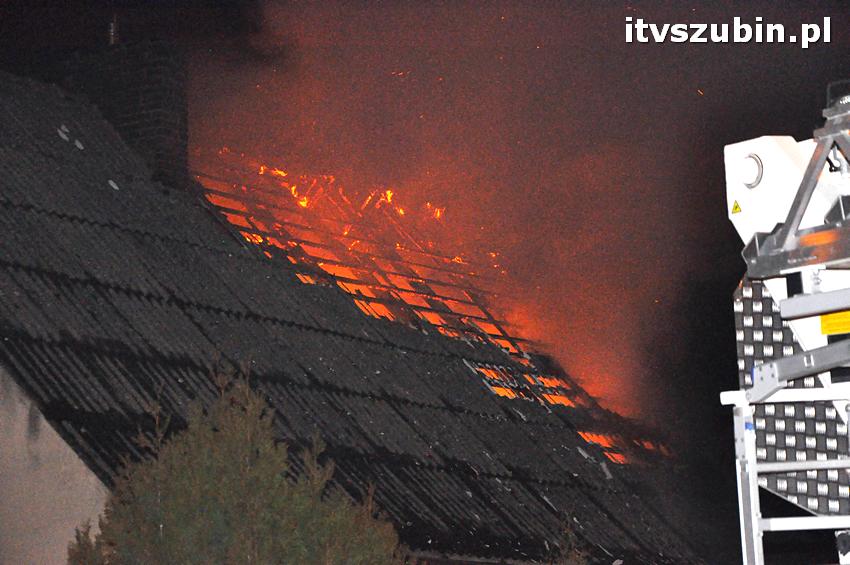 Pożar domu jednorodzinnego w Szubinie