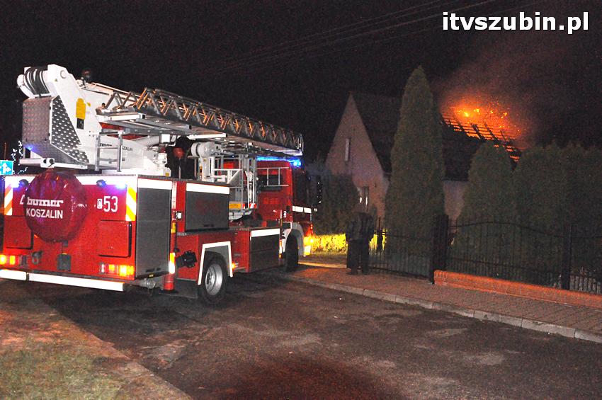 Pożar domu jednorodzinnego w Szubinie