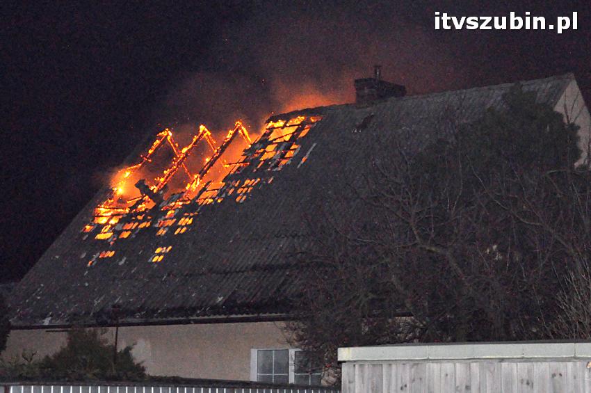 Pożar domu jednorodzinnego w Szubinie