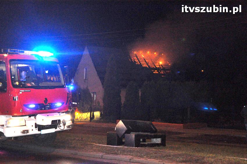 Pożar domu jednorodzinnego w Szubinie
