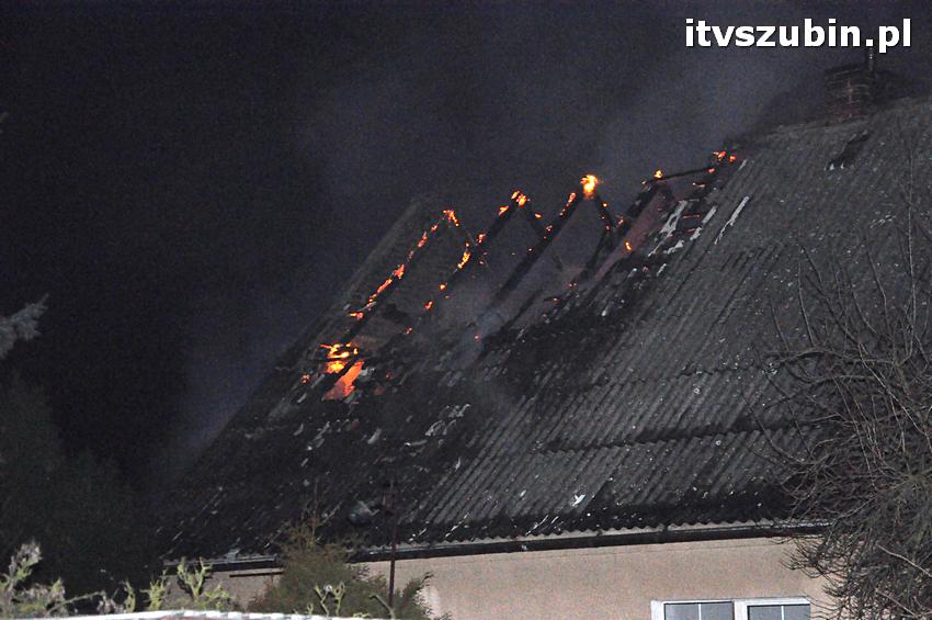 Pożar domu jednorodzinnego w Szubinie