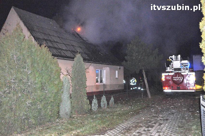 Pożar domu jednorodzinnego w Szubinie