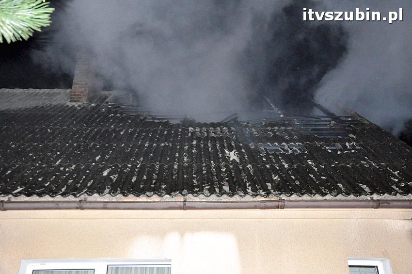 Pożar domu jednorodzinnego w Szubinie