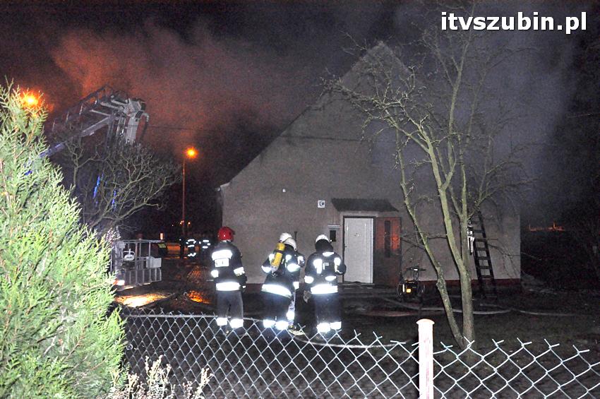 Pożar domu jednorodzinnego w Szubinie