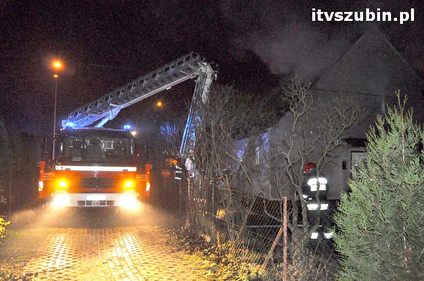 Pożar domu jednorodzinnego w Szubinie