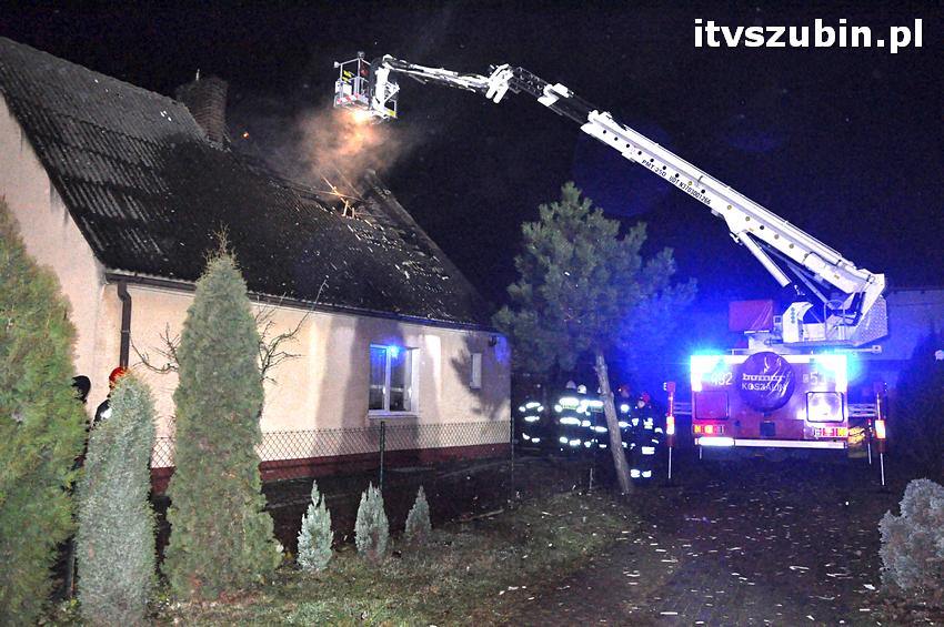 Pożar domu jednorodzinnego w Szubinie