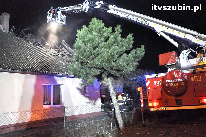 Pożar domu jednorodzinnego w Szubinie