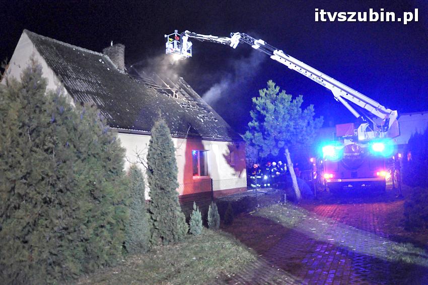 Pożar domu jednorodzinnego w Szubinie