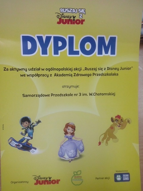 Przedszkolaki dbają o własne zdrowie z programem ?Ruszaj się z Disney Junior?