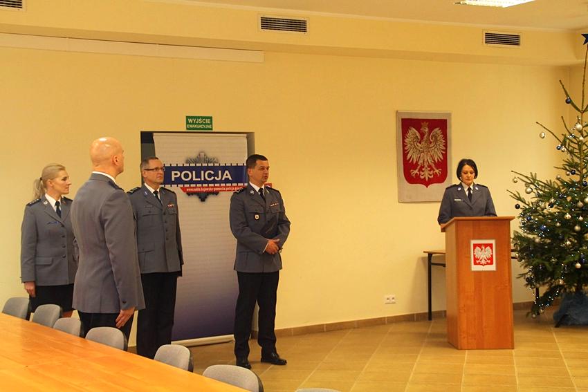 Uroczysta zbiórka w nakielskiej komendzie