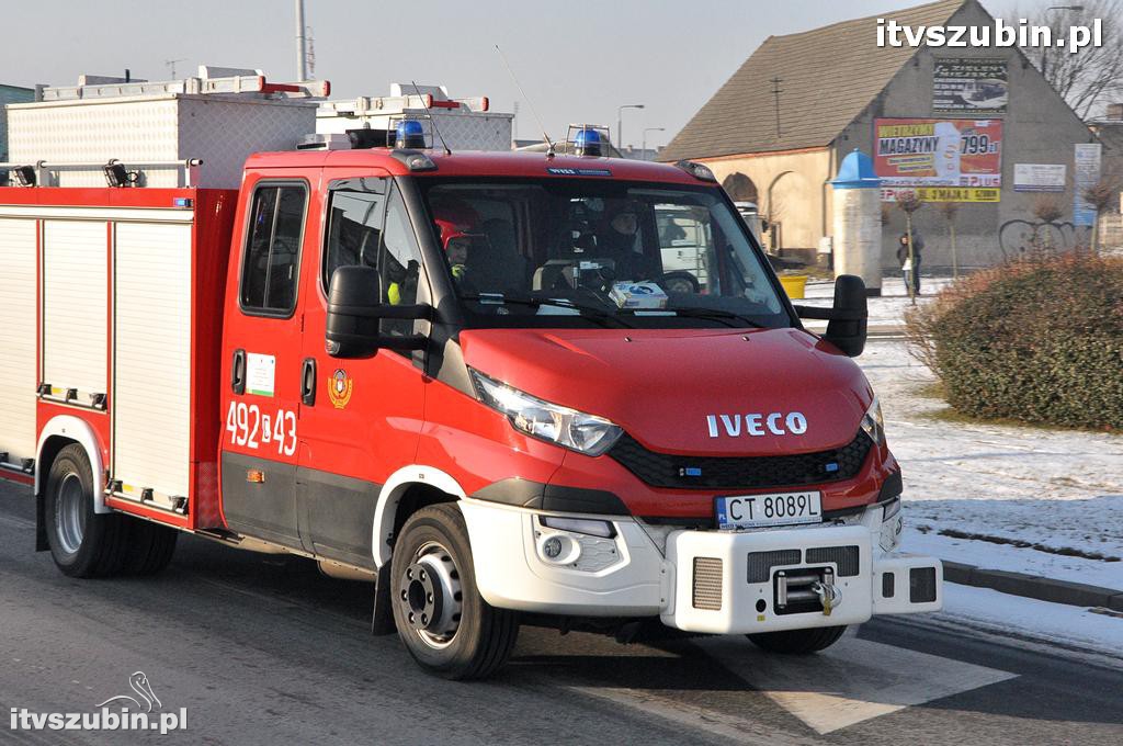 Kolizja trzech pojazdów w Szubinie