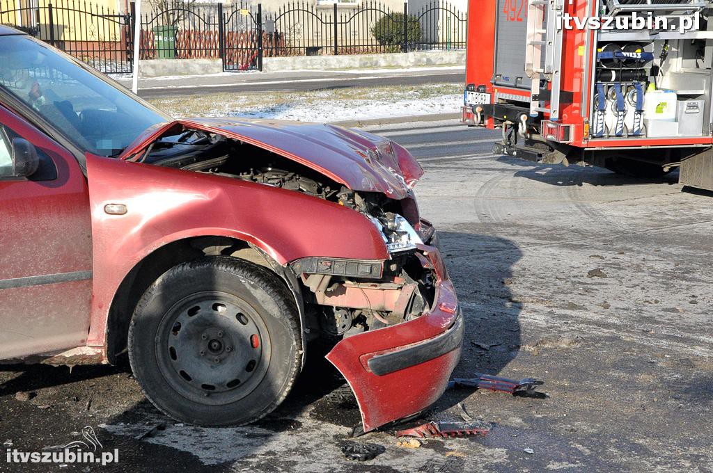 Kolizja trzech pojazdów w Szubinie