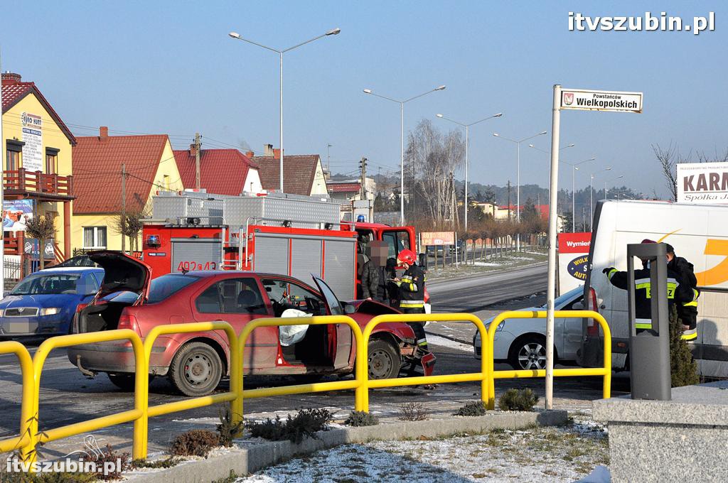 Kolizja trzech pojazdów w Szubinie