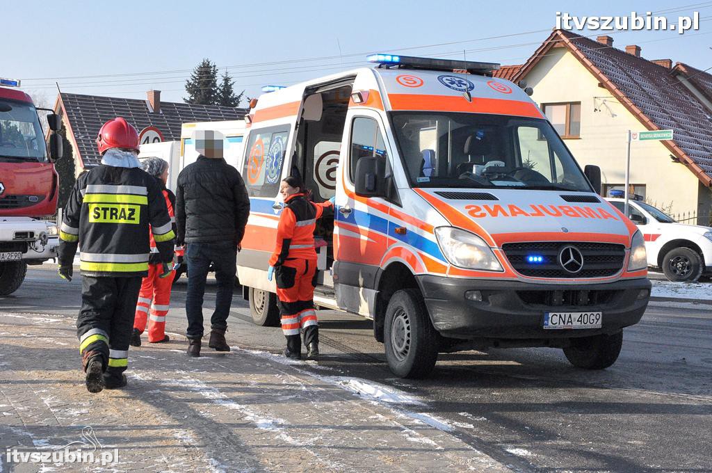Kolizja trzech pojazdów w Szubinie