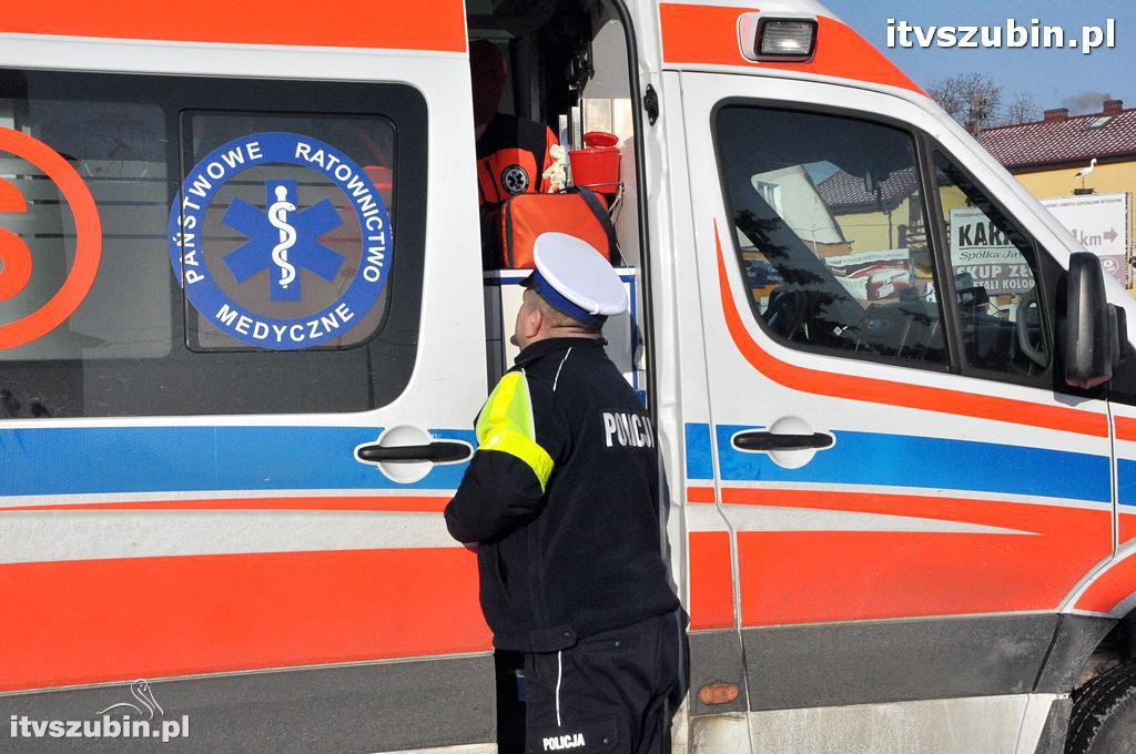 Kolizja trzech pojazdów w Szubinie