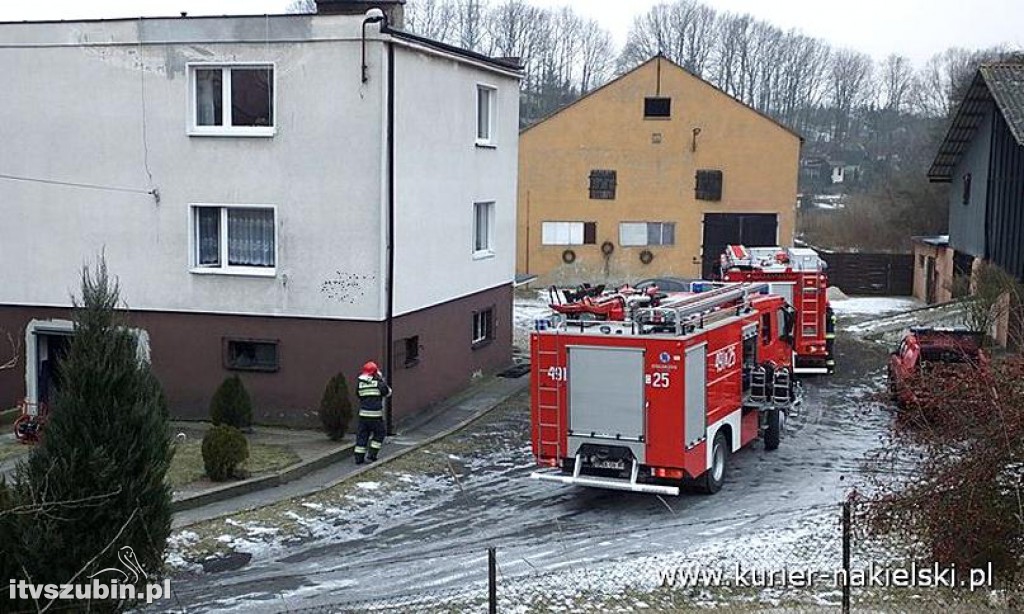Pożar w budynku mieszkalnym w Nakle