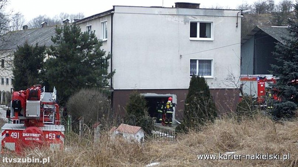 Pożar w budynku mieszkalnym w Nakle