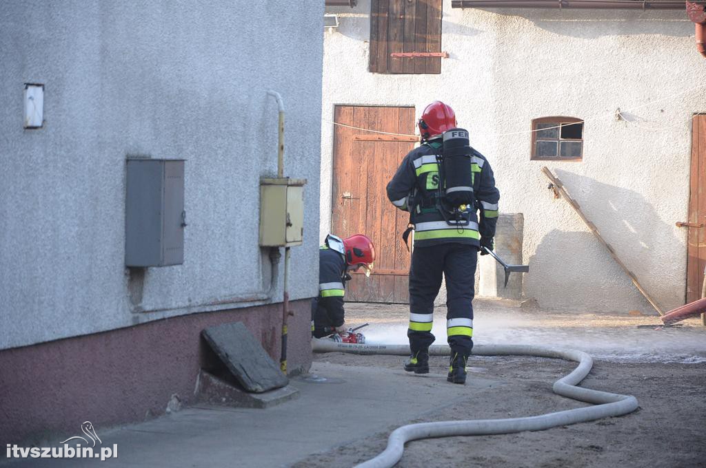 Pożar w domu jednorodzinnym w Szubinie