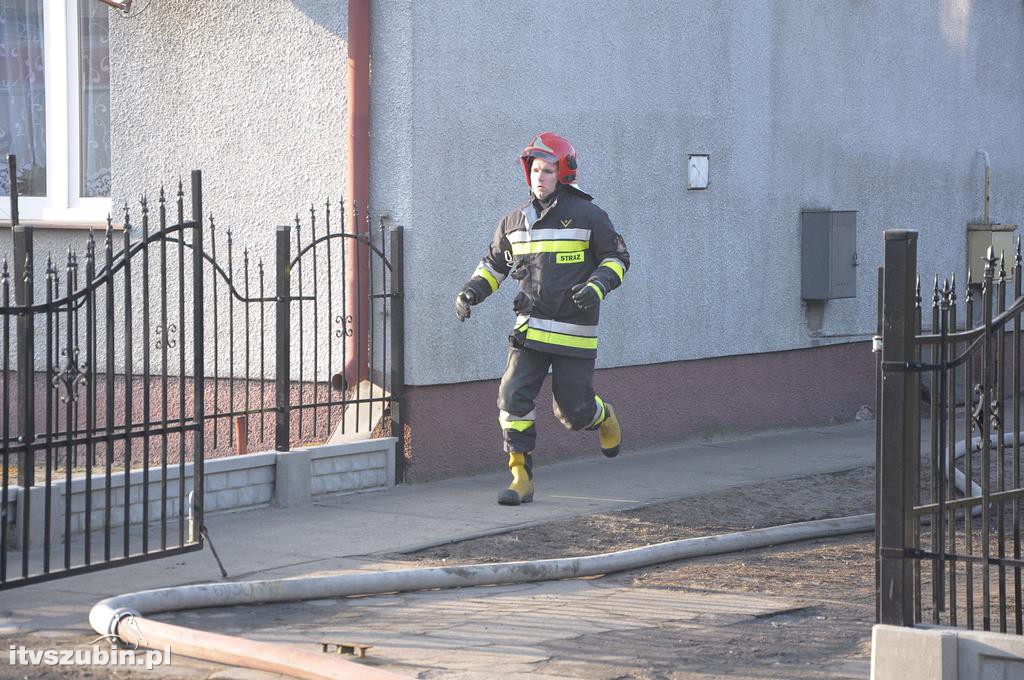 Pożar w domu jednorodzinnym w Szubinie