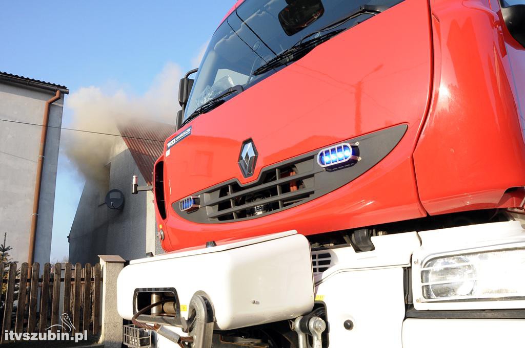 Pożar w domu jednorodzinnym w Szubinie