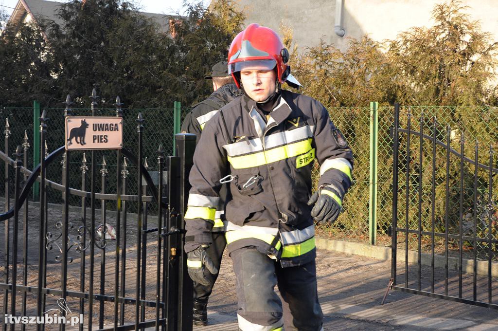Pożar w domu jednorodzinnym w Szubinie