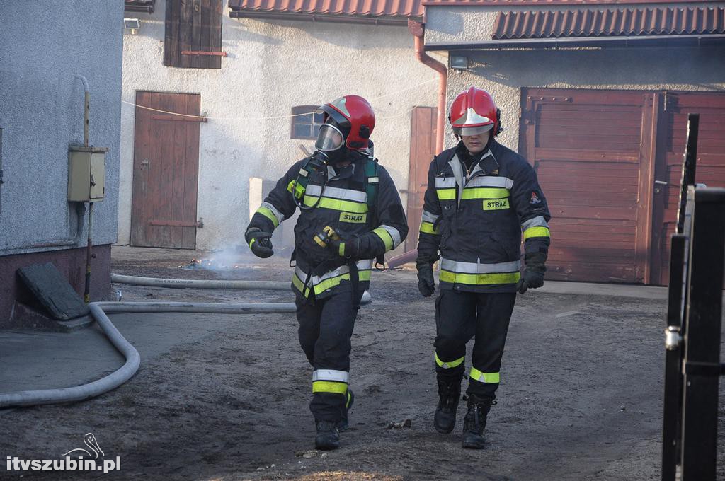 Pożar w domu jednorodzinnym w Szubinie