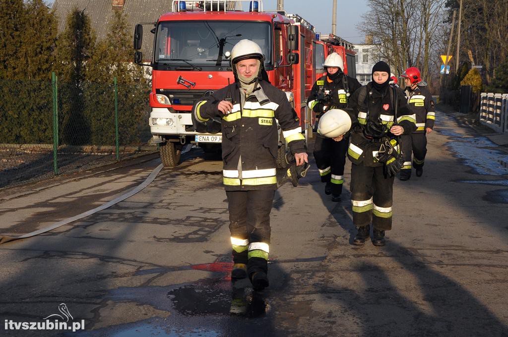 Pożar w domu jednorodzinnym w Szubinie
