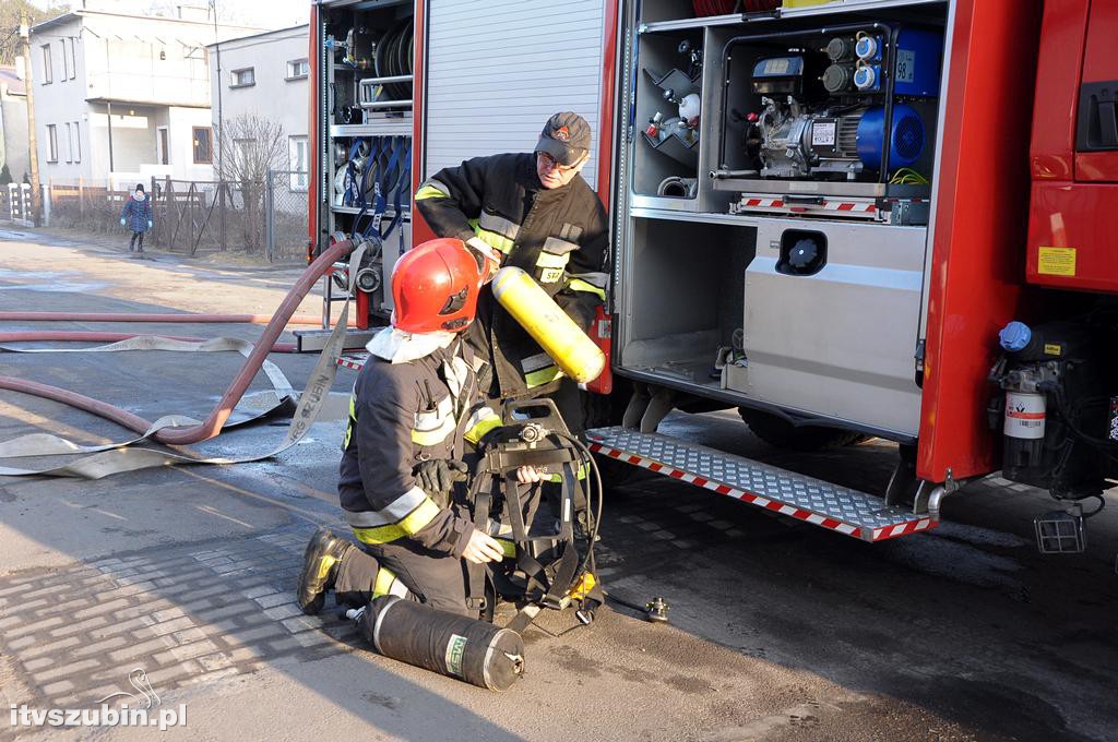 Pożar w domu jednorodzinnym w Szubinie