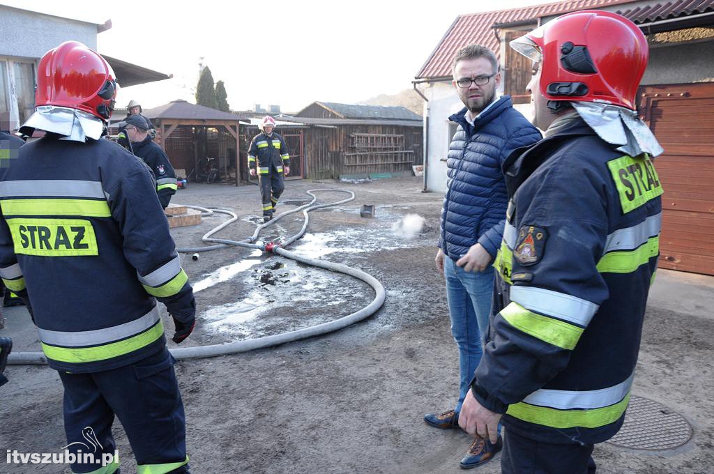 Pożar w domu jednorodzinnym w Szubinie