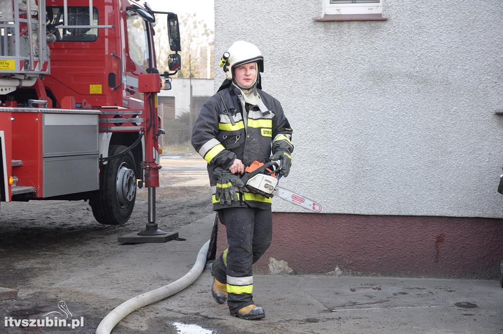 Pożar w domu jednorodzinnym w Szubinie