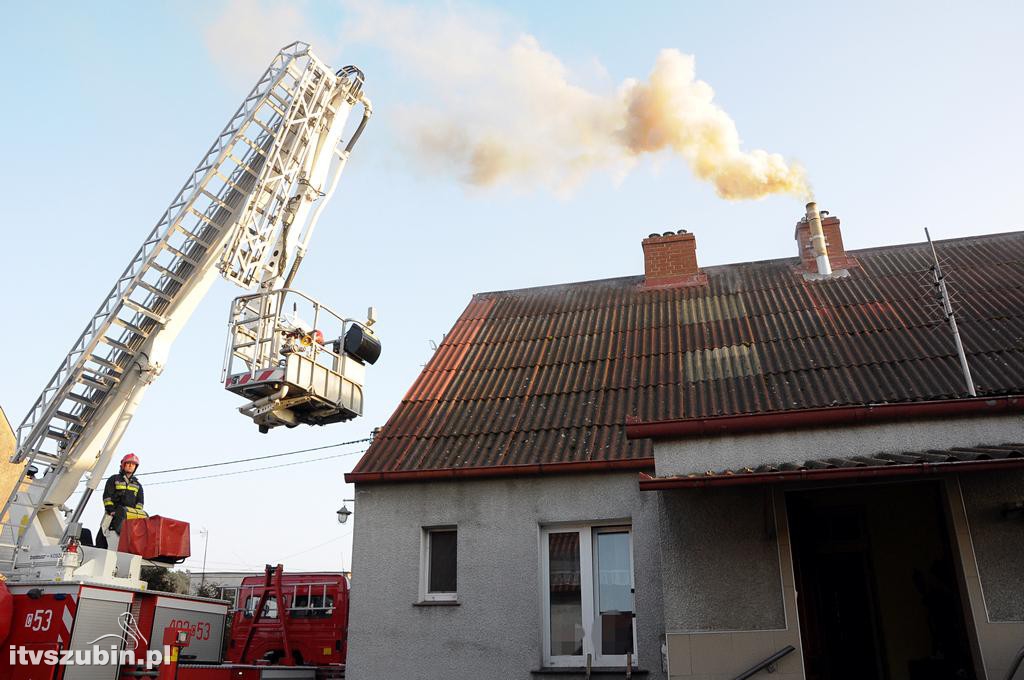 Pożar w domu jednorodzinnym w Szubinie