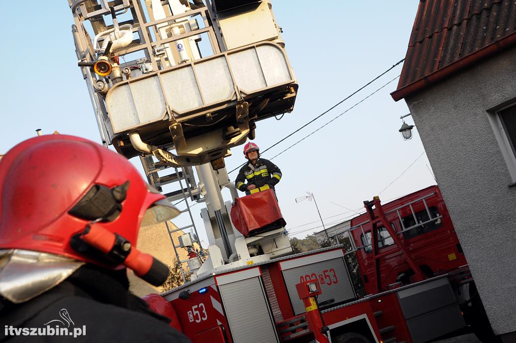 Pożar w domu jednorodzinnym w Szubinie