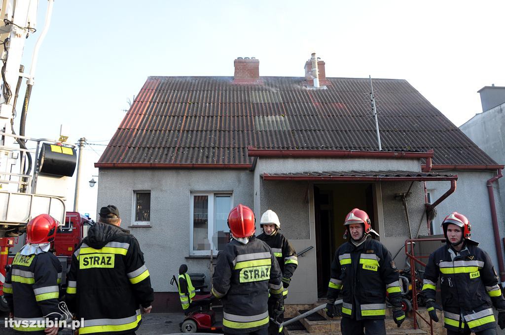 Pożar w domu jednorodzinnym w Szubinie