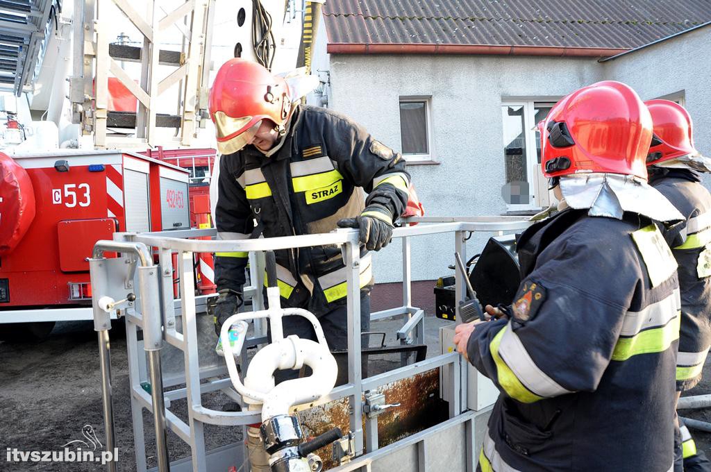 Pożar w domu jednorodzinnym w Szubinie