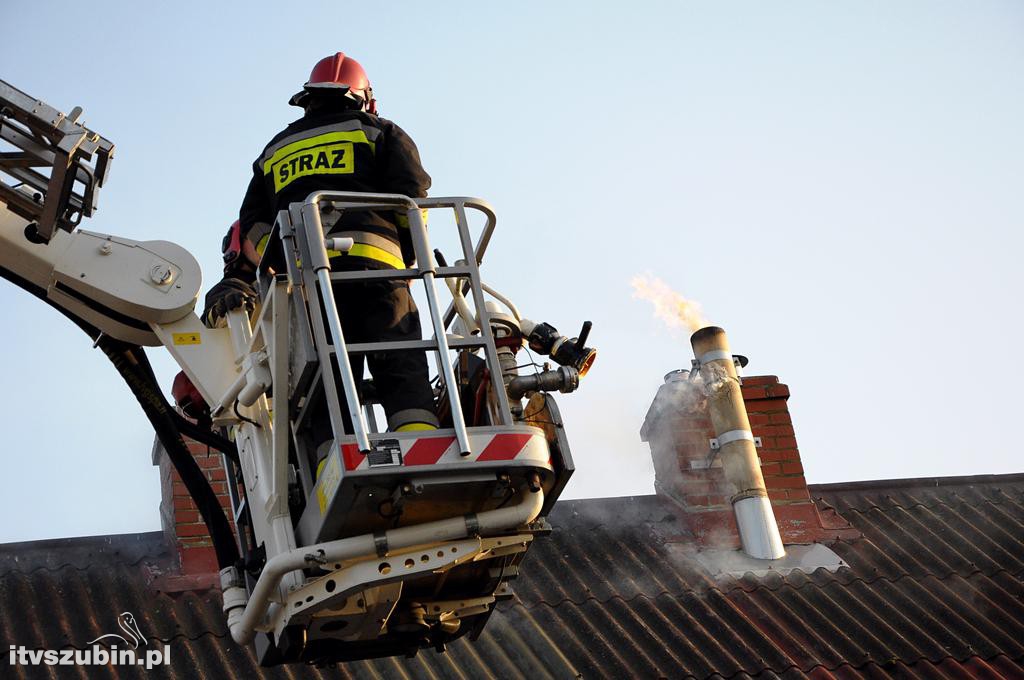 Pożar w domu jednorodzinnym w Szubinie