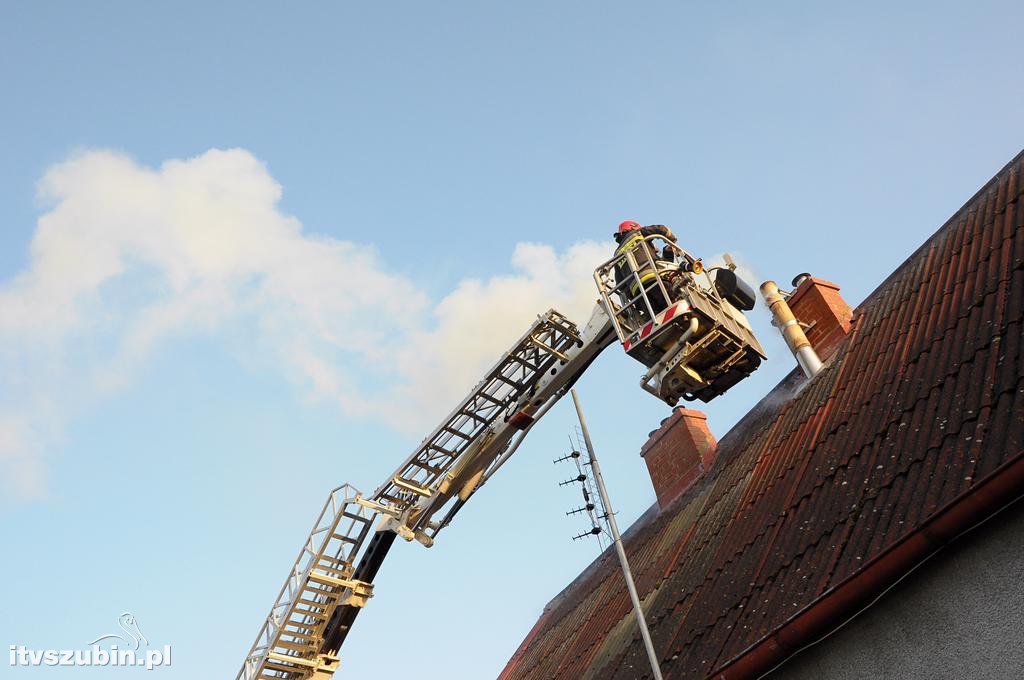 Pożar w domu jednorodzinnym w Szubinie