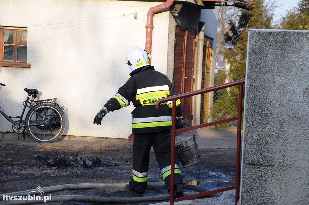 Pożar w domu jednorodzinnym w Szubinie
