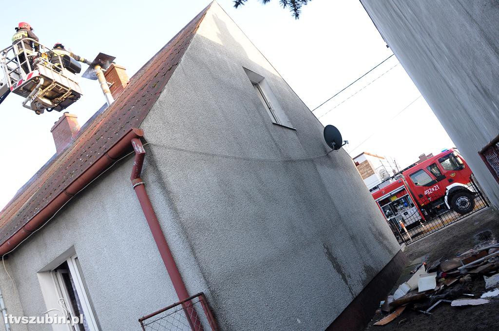 Pożar w domu jednorodzinnym w Szubinie