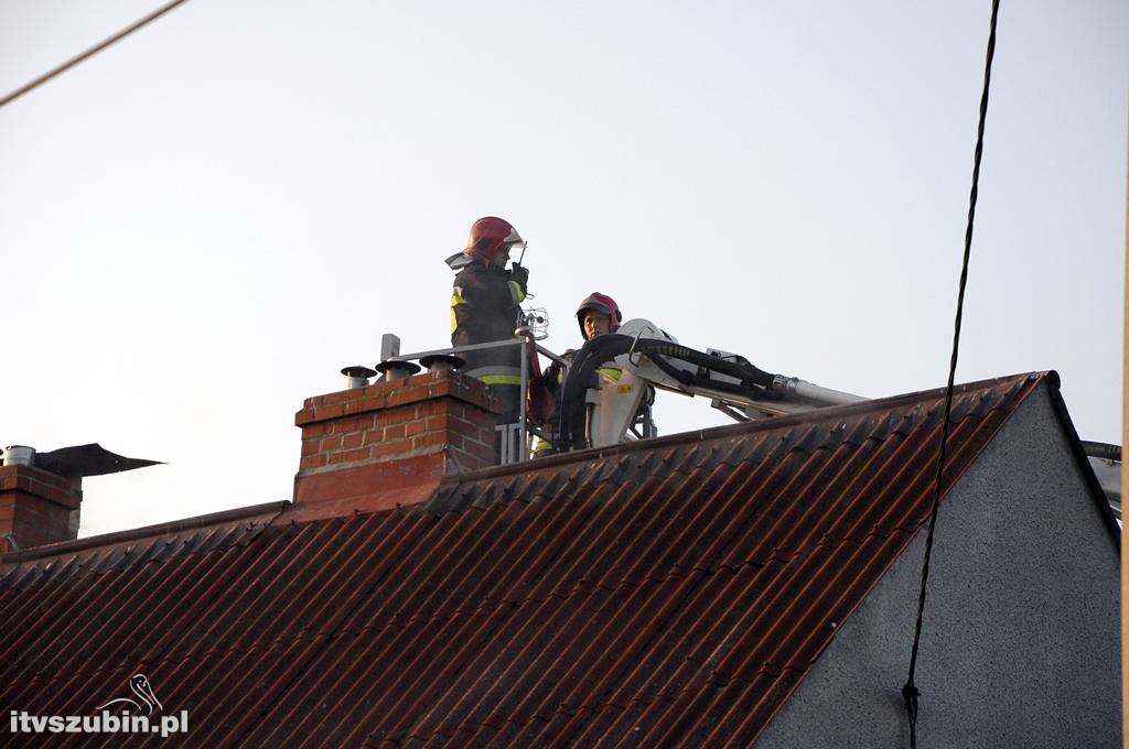Pożar w domu jednorodzinnym w Szubinie